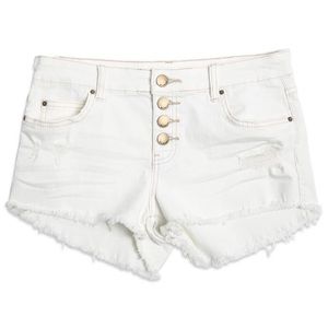 Billabong white denim shorts